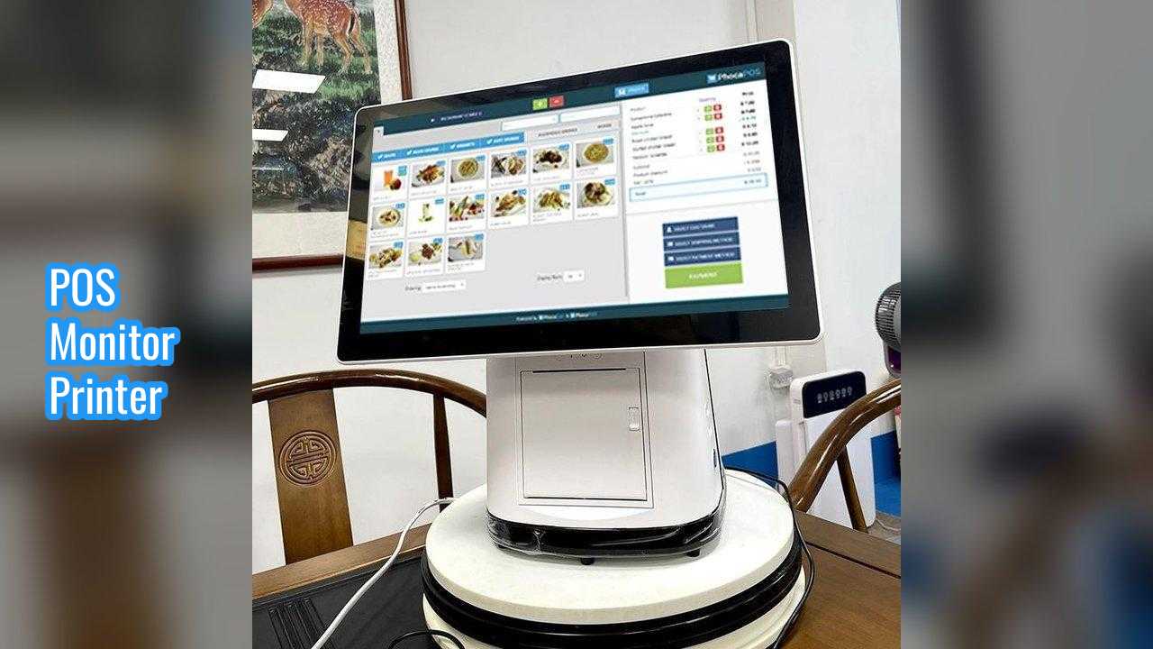 Print Monitor 15.6 Touchscreen POS Monitor With Printer
