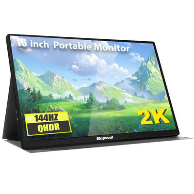 New 16 Inch Portable Monitor for Laptop 2K 130Hz Computer Display Thin Portable Gaming Screen