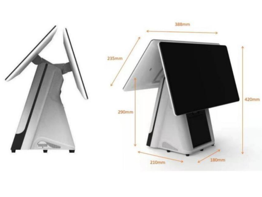 15.6 Inch Touch Screen POS Monitor , Restaurant Retail All In One POS Systems