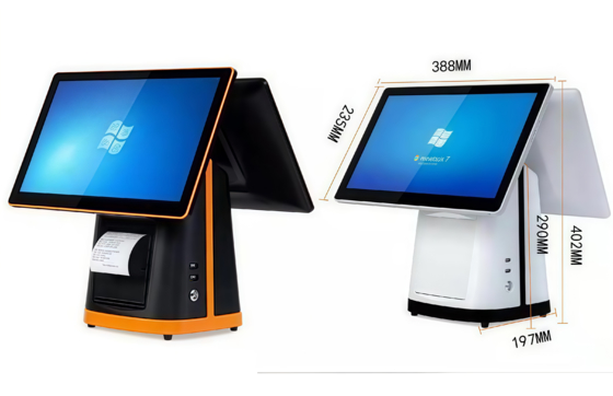 High Brightness 300cdm2 15.6 Inch Dual Screen POS Machine for Retail Store and Restaurant