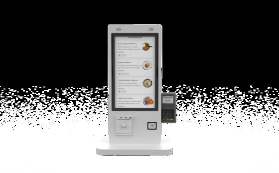 21.5 Inch Interactive Self Service Payment Kiosk Automatic Touch Screen Kiosk Self Ordering Machine for Restaurant