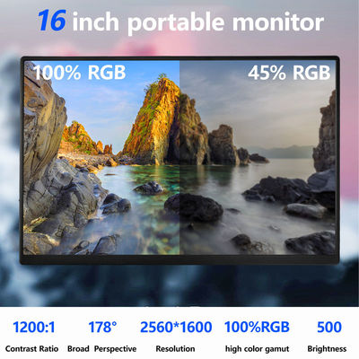 New 16 Inch Portable Monitor for Laptop 2K 130Hz Computer Display Thin ...